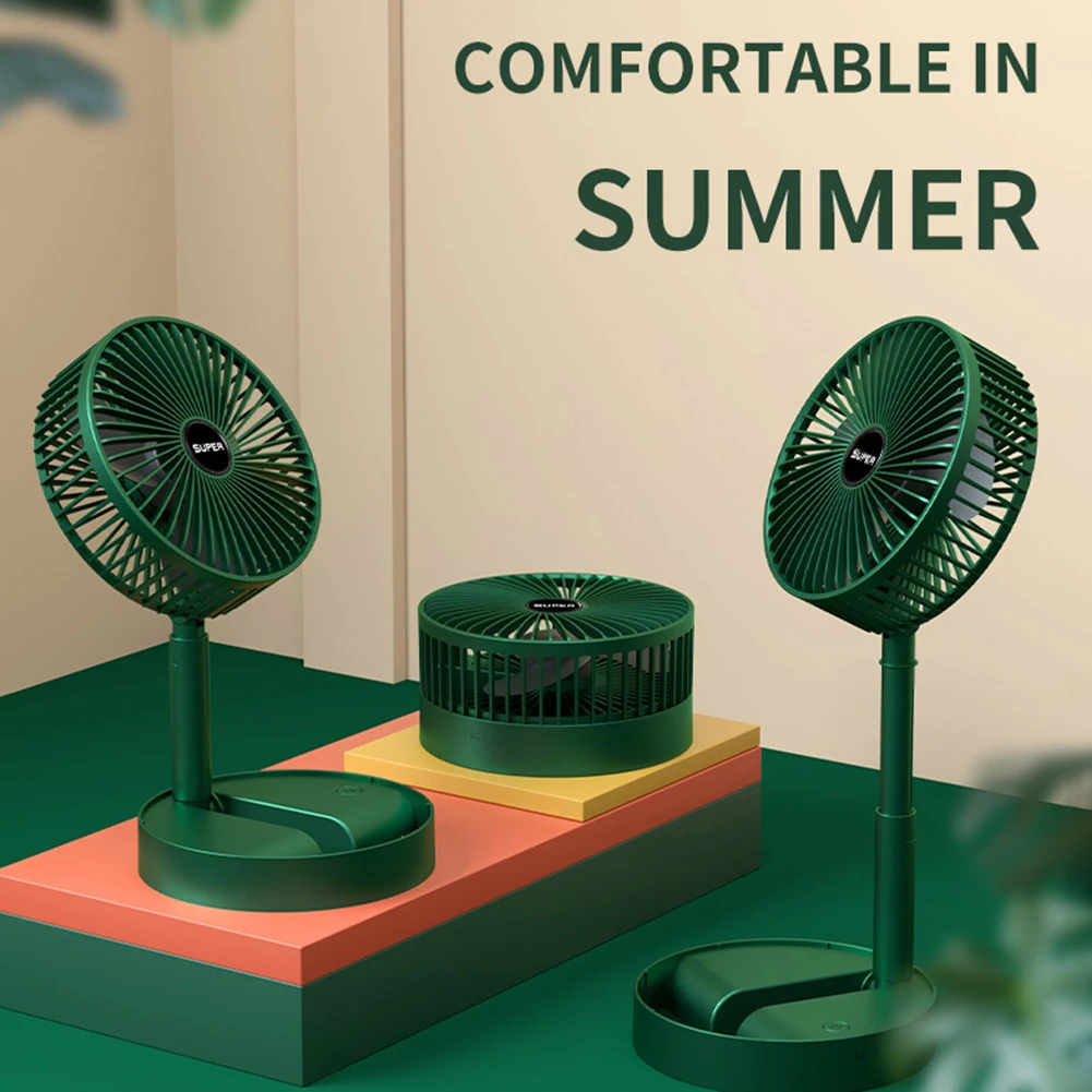 

Desktop Foldable Fan Portable Household USB Rechargeable 3 Speed Mute Fan Electric Adjustable Air Conditioner Cooling Fan