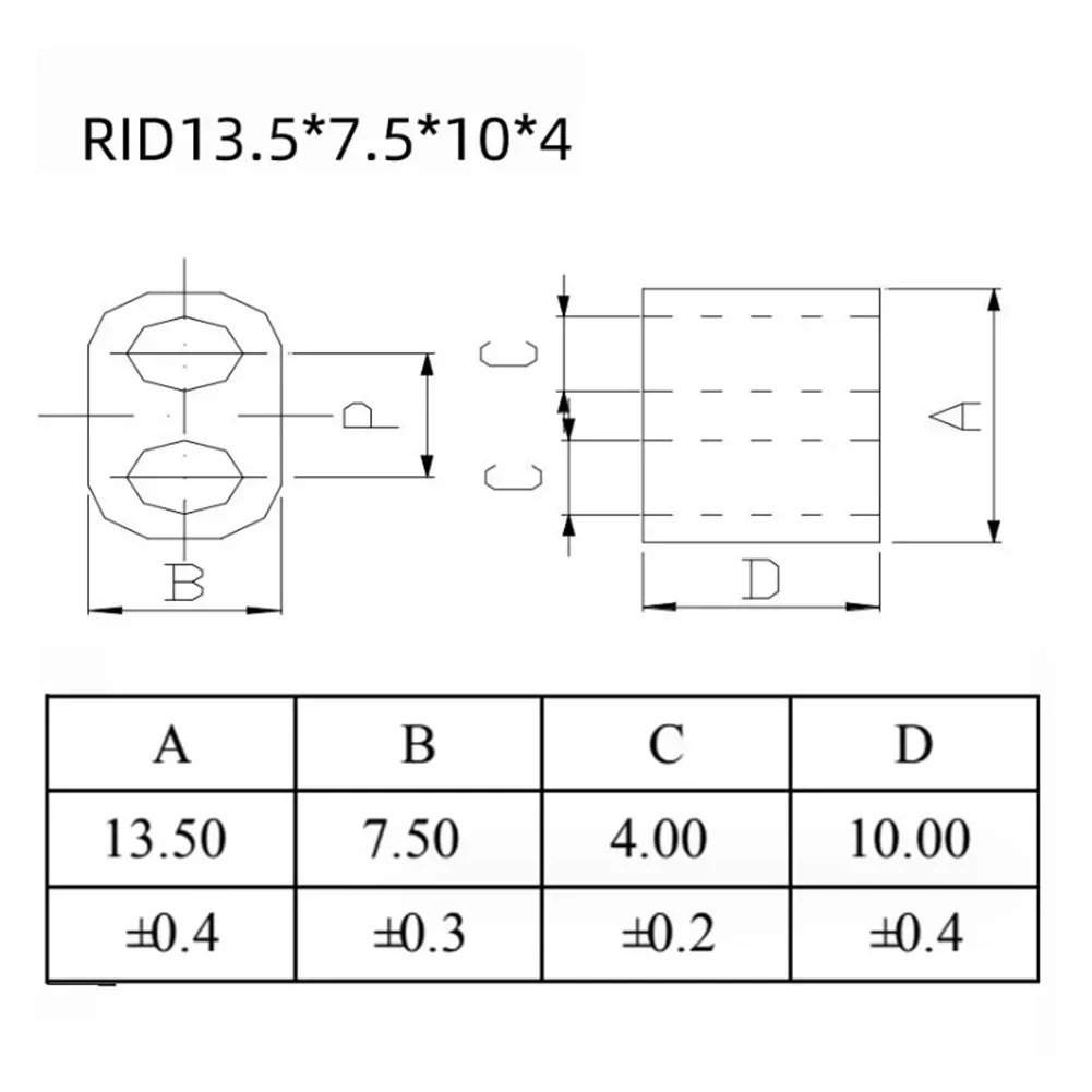 10pcs/set Toroids Ferrite Core Magnetic Ring Bead For Radio Frequency RF RFC SWR RID13.5*7.5*10-4 RID13.5*7.5*14-4 Ferrite Cores 4