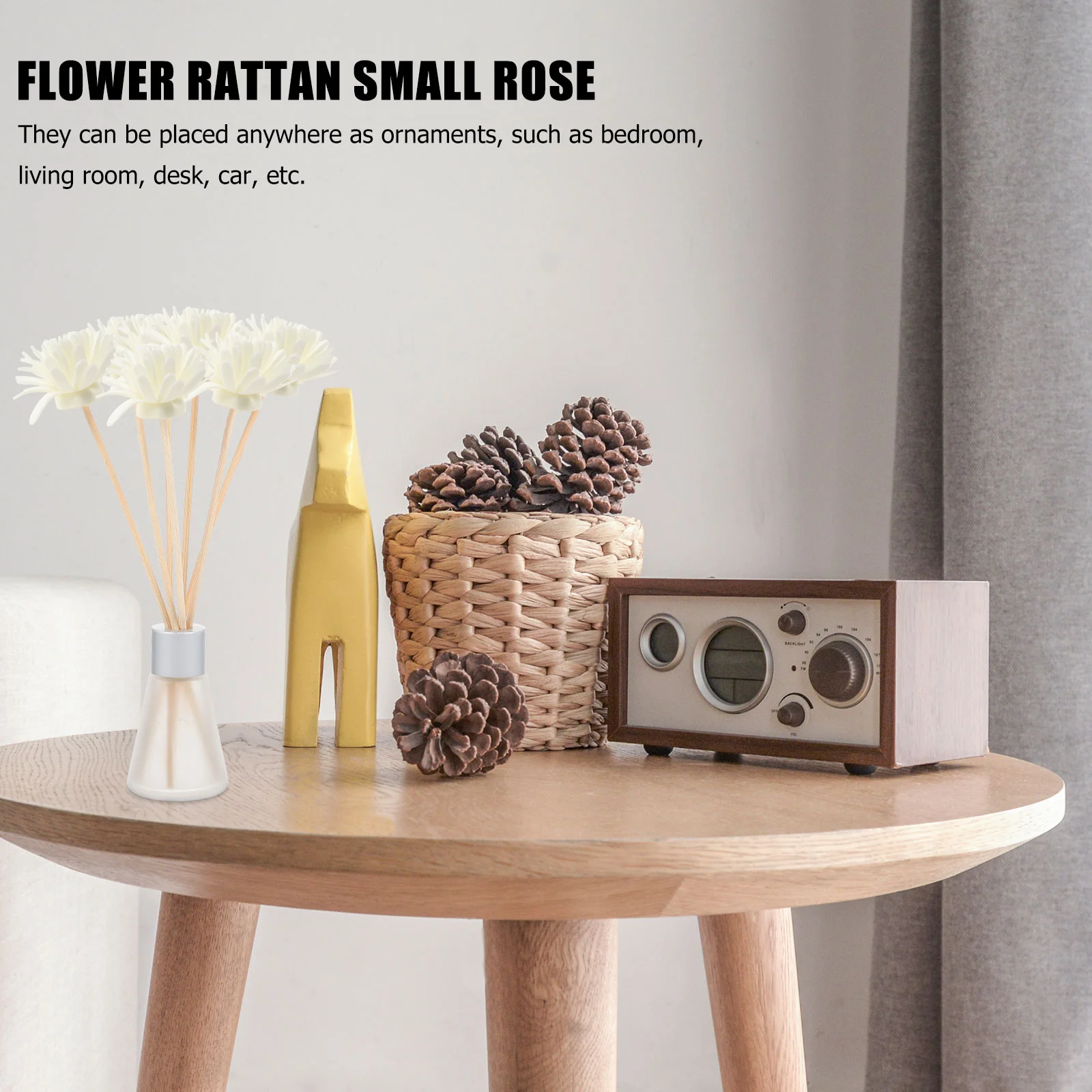 10pcs Small Chrysanthemum Scented Cane Rattan Reed Sticks Natural Fragrance Straight Reed Diffuser Diffusers For Home Oil