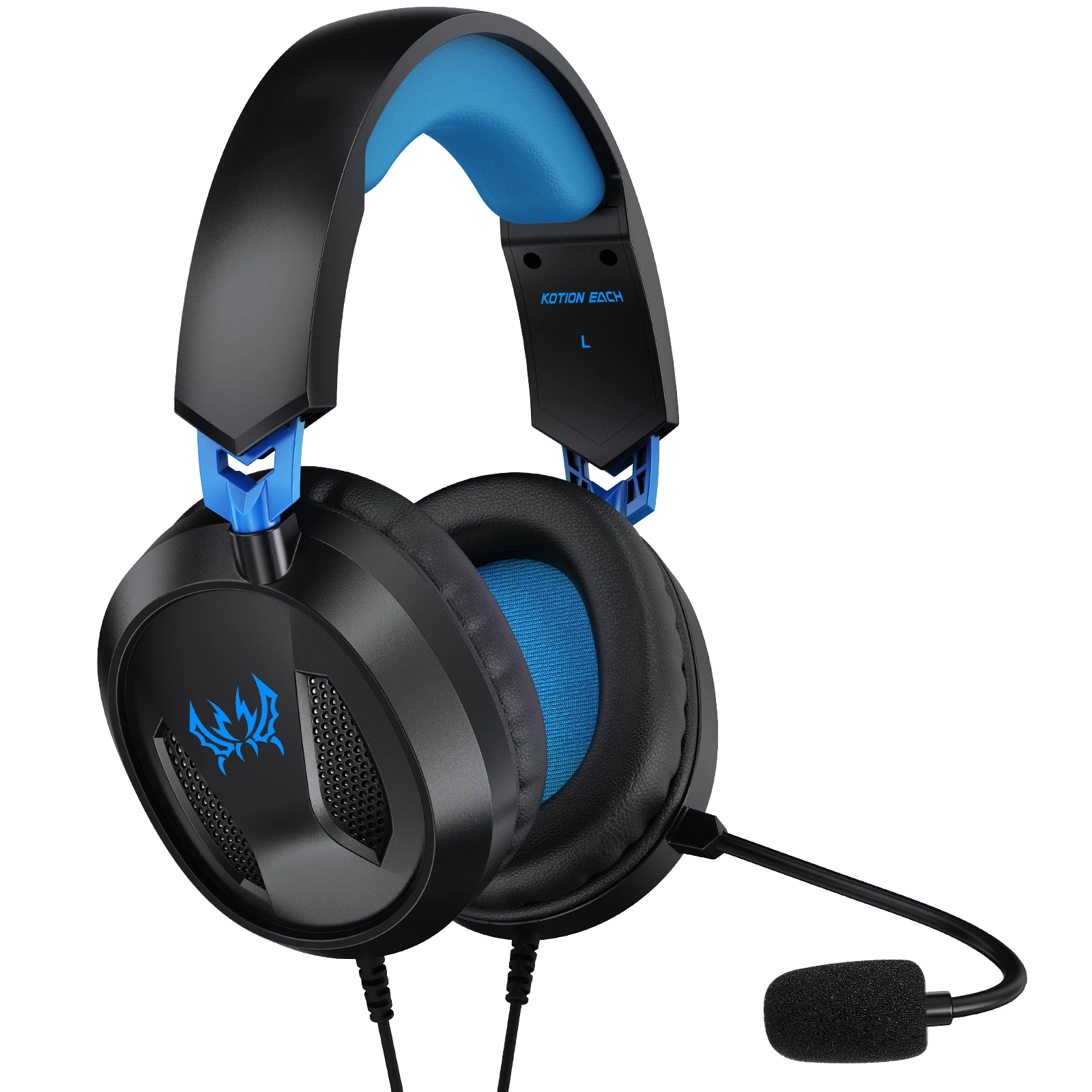 G3100 유선 게이밍 헤드폰 (PC, PS4, 노트북용) 마이크, 스테레오 서라운드 사운드 및 액티브 노이즈 캔슬링 기능 탑재