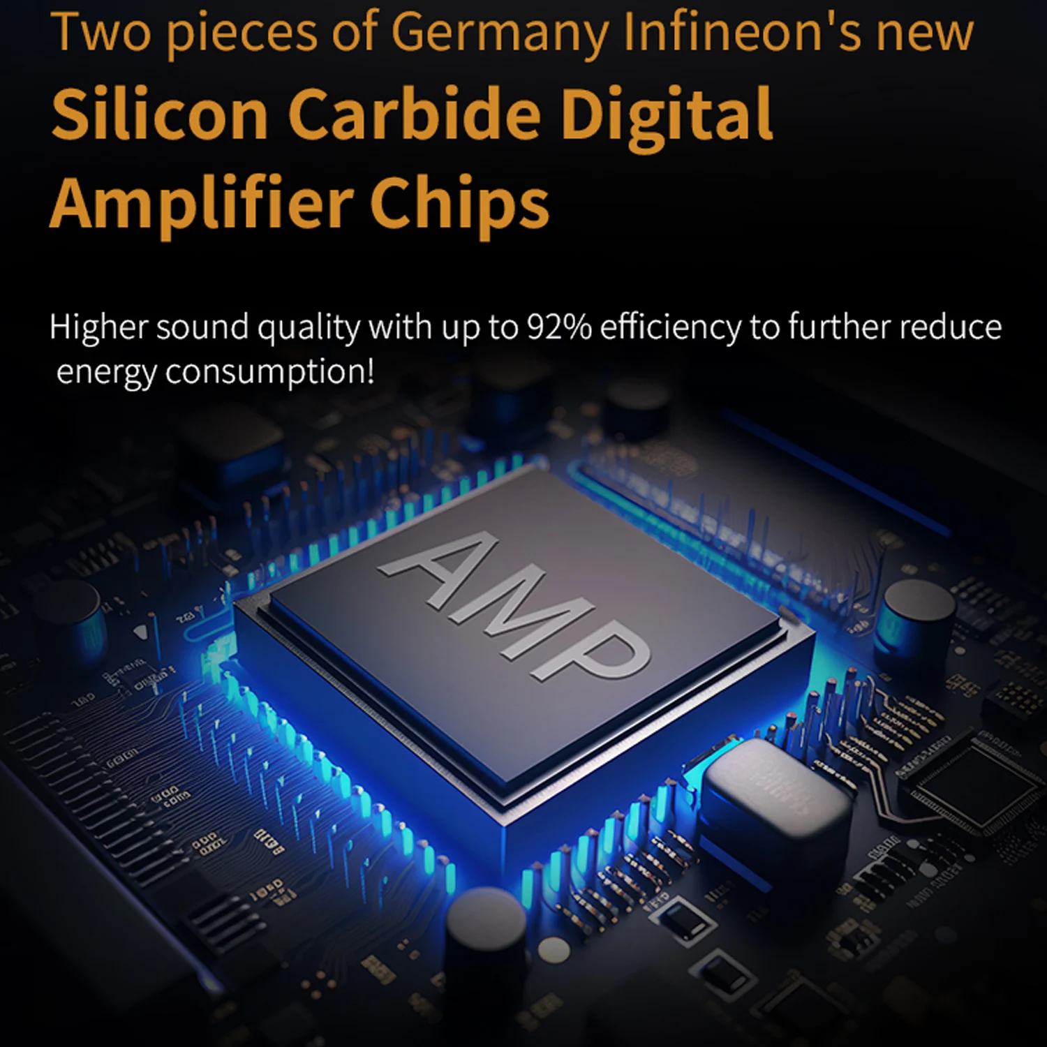 SMSL A200 HiFi Amplifier, Bluetooth 5.0, HDMI-ARC, High Resolution Audio Amplifier, POP Sound Control, Adjustable Acute Graves,