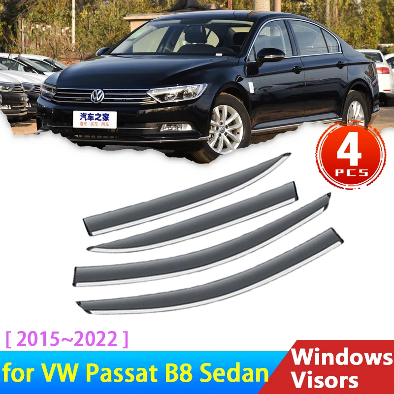4x Deflektoren für Volkswagen VW Passat Variante Alltrack B8 2015 ~ 2022  Zubehör Windschutzscheibe Fenster Visier