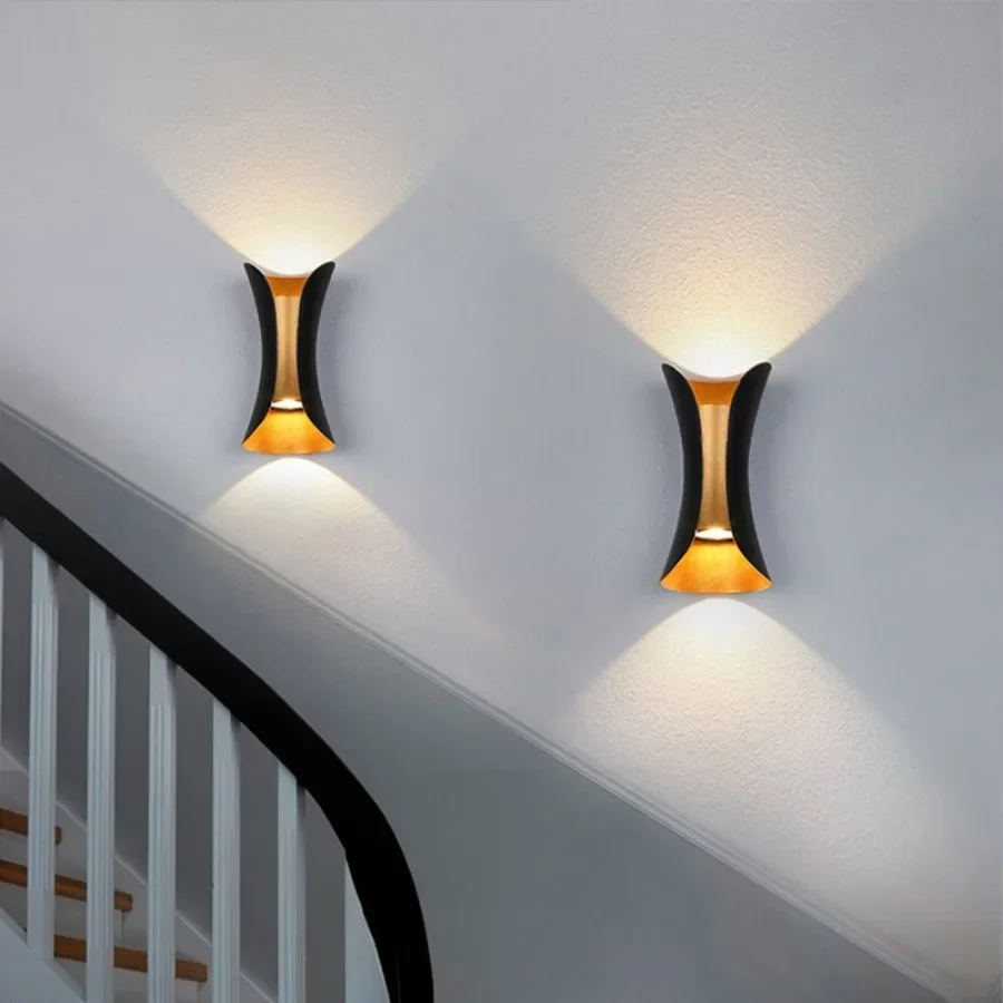Modern LED Wall Lamp Outdoor IP65 Waterproof Porch Garden Lights Indoor Living Room Bedroom Bedside Home Decoration Lighting