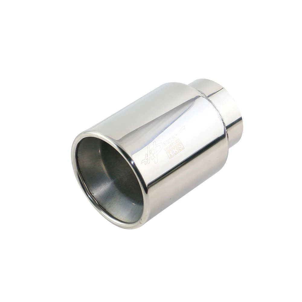 Universal Stainless Steel Car Exhaust End Tip Interface 51mm 76mm Round Outlet Muffler Tail Pipe
