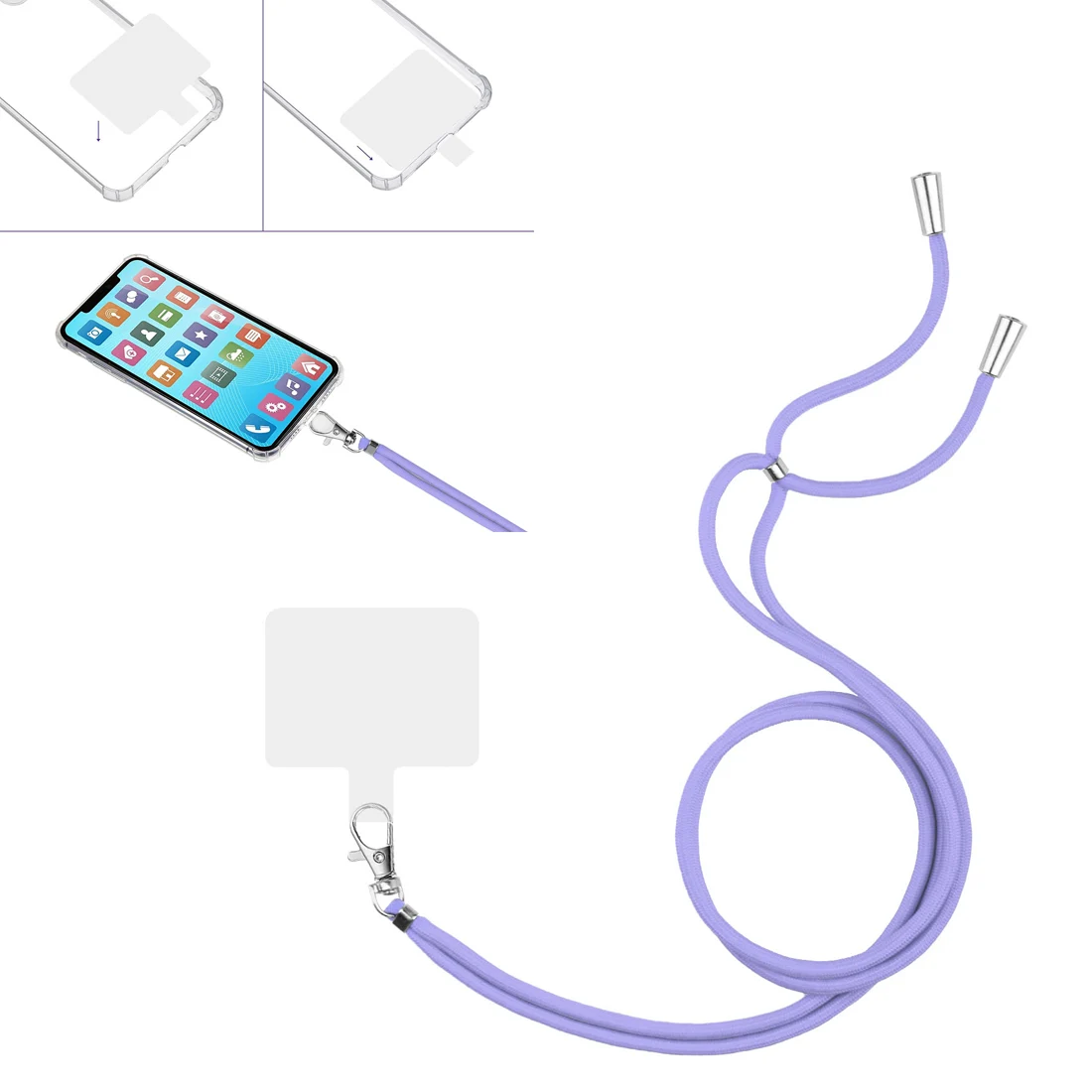 Universal Mobile Phone Lanyard For with almost any phone and case combination Cellphone Lanyard