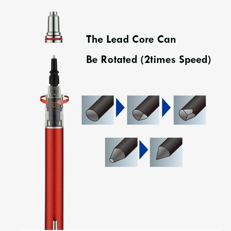 1pcs Uni Mechanical Pencil M5-559 0.3/0.5/0.7mm Lead Kuru Toga ADVANCE Low Center of Gravity Rotary lapiseira papeterie kawaii 3