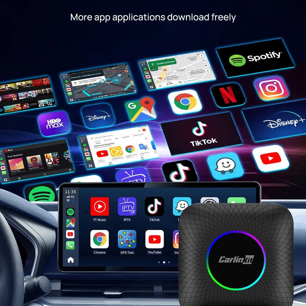 Carlinkit ĮŶ ȵ̵ ȵ̵ 13 Box ī÷ ̹ڽ  Qualcomn 6125 Qcm6125 ȵ̵ ڽ V4 Tbox Plus Ƽڽ ÷