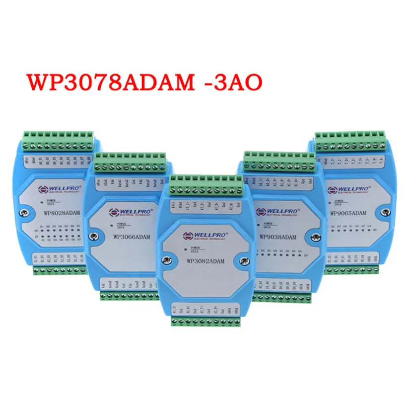 WP3078ADAM ( 3AO ) _ 4-20MA Analóg kimeneti Modul / RS485 MODBUS RTU Távközlés