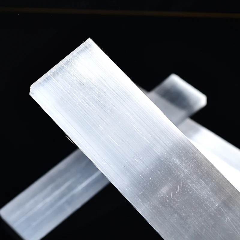 1PC Natural Selenite Quartz Crystal Wand Rough Raw Mineral Stick Unpolished Reiki Healing Raw Crystals Health Energy Stone Gifts 2