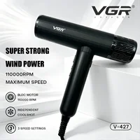 VGR Sèche-cheveux Professionnel seche cheveux professionnel diffuseur seche cheveux Air Souffleur Sans balais Moteur Sèche-cheveux Machine 110000 RPM Ion Négatif Coiffage Sèche-cheveux V-427 1