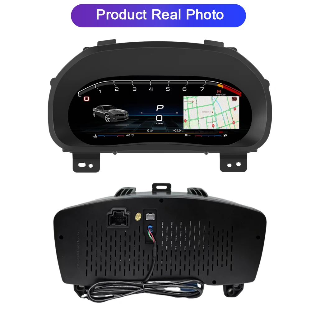 쉐보레 실버라도 2014-2018용 카바 LCD 디지털 계기판 클러스터 속도계 계기판 CarPlay/안드로이드 오토 지원