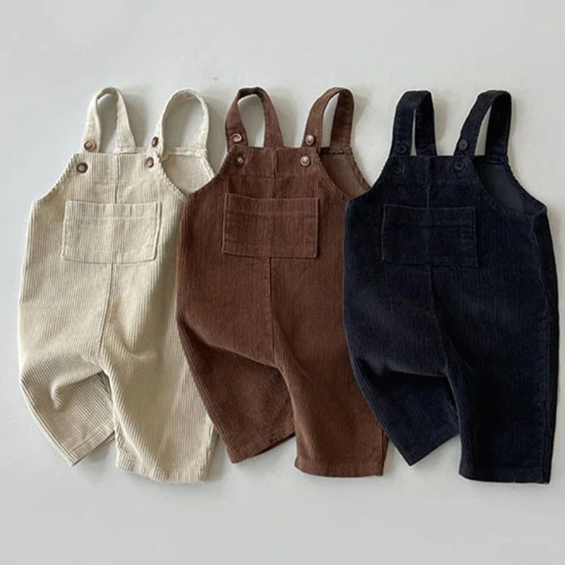 New Baby Girls Boys Overalls Corduroy Autumn Infant Baby Solid Color Corduroy Jumpsuit Outfits Toddler Trousers baby trousers,corduroy romper