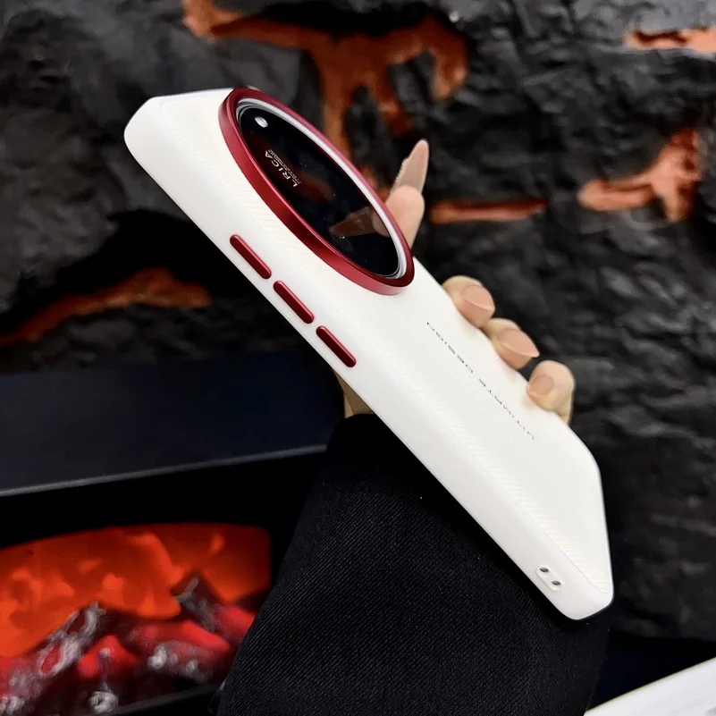 Luxury Textured Red Camera Frame Protective Cover - Ultimate Design