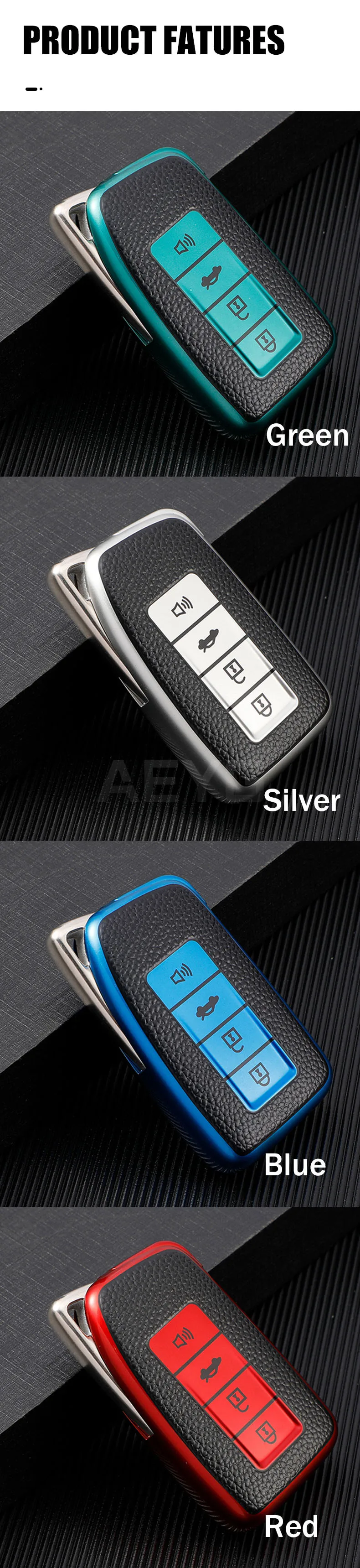 Cover Chiave/telecomando per Lexus NX IS RX ES GX LX RC LS UX GS 200 260 300 350 NX200 NX300 RX350 ES300 - S07b740ae245b45f493e35082f3b94de6Z