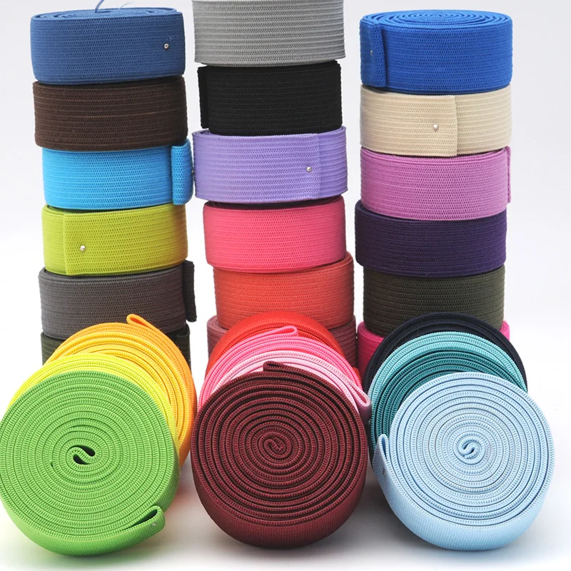 3.8cm double-sided thick double twill loose tight band elastic rope flat  rubber band pants waist elastic band strap