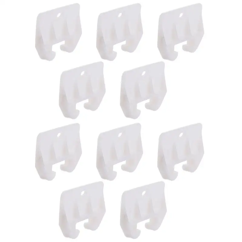 10pcs Plastic Drawer Track Guides Slides Replacement Furniture Parts Drawer Guides Latches for Cabinets(White)