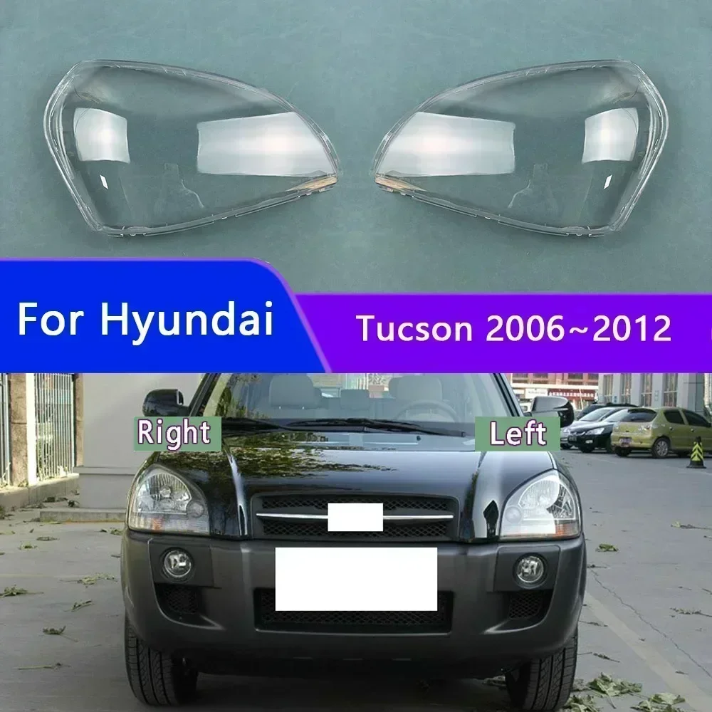 For Hyundai Tucson 2006~2012 Headlamp Cover Shade Headlight Transparent ...