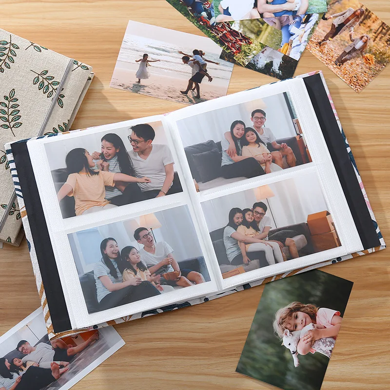Album Photo en tissu de 6 pouces, 200 pièces, créatif, grande capacité, Type à feuilles, Album familial, livret commémoratif de croissance pour enfants 3
