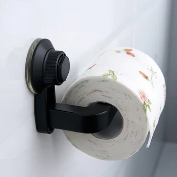 Porta carta igienica a ventosa, montaggio a parete, senza punzonatura, dispenser per rotoli di asciugamani in tessuto ABS di alta qualità, accessori per la cucina del bagno 1