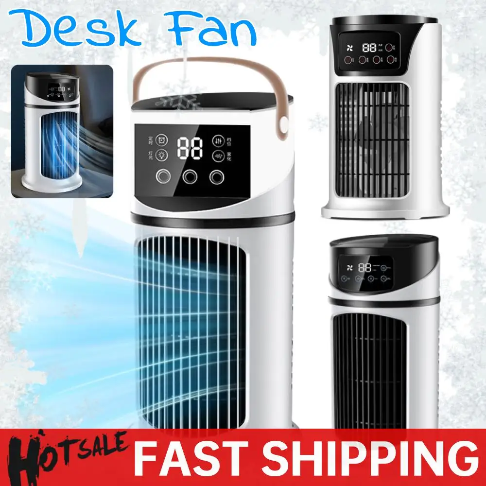 Portable Air Conditioner Desk Fan Spray Humidifier Air Cooling Fan Timing Circulation Wind Quiet Electric Fan for Home Office 1