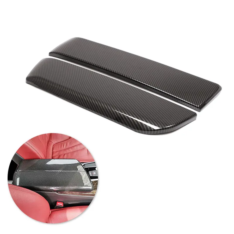 

For BMW 5 Series G30 G38 2018 2019 Car-styling Carbon Texture Center Control Armrest Box Protector Cover