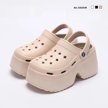 Chunky Platform Clogs Sandals for Women 2024 Summer Non-Slip Beach Slippers Woman Thick Bottom Eva Wedges Sandles Garden Shoes 1