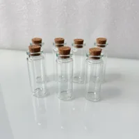 50 PCS 100 PCS 11x22x60mm 12ml Glass Bottles Cork Stopper Transparent Mini Jars DIY Crafts Home Decor Tiny Storage Gift Bottles 2