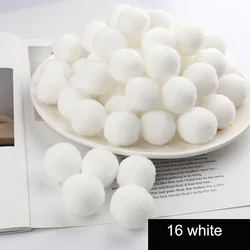 Vibrant Assorted Fluffy Pom Pom Balls for Creative Crafts & Decor (16 white)