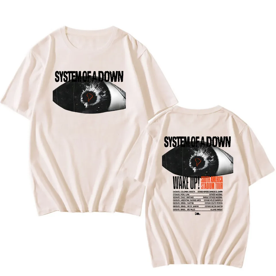 System Of A Down 'Triple Stack Box' Official T-Shirt – White, Unisex, 100% Cotton (Medium) - View #9