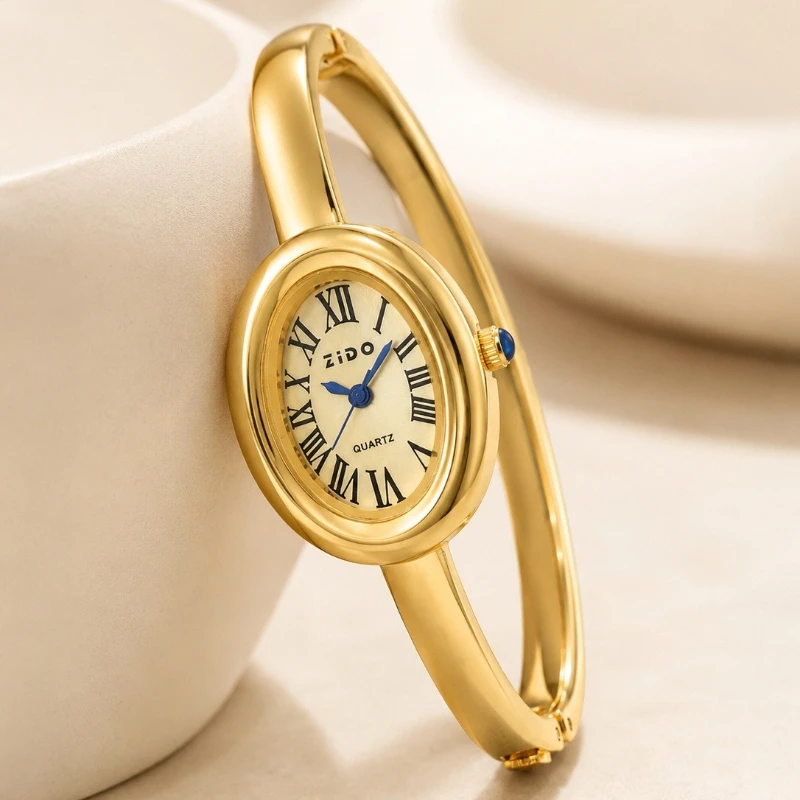 Top Brand Elegant Oval Bracelet Watches For Women Classic Elegant Roman Numeral Dial Ladies Quartz Wristwatch Relogio Feminino - 4