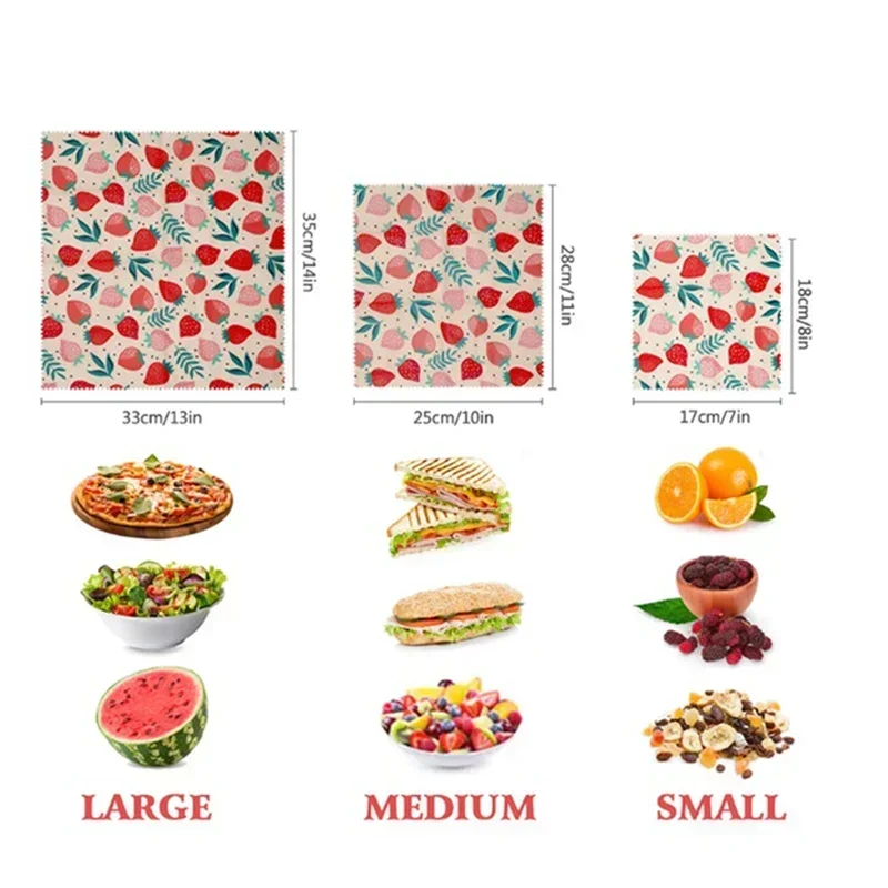 Eco-Friendly Organic Beeswax Food Wrap - Reusable Fresh-Keeping Cloth