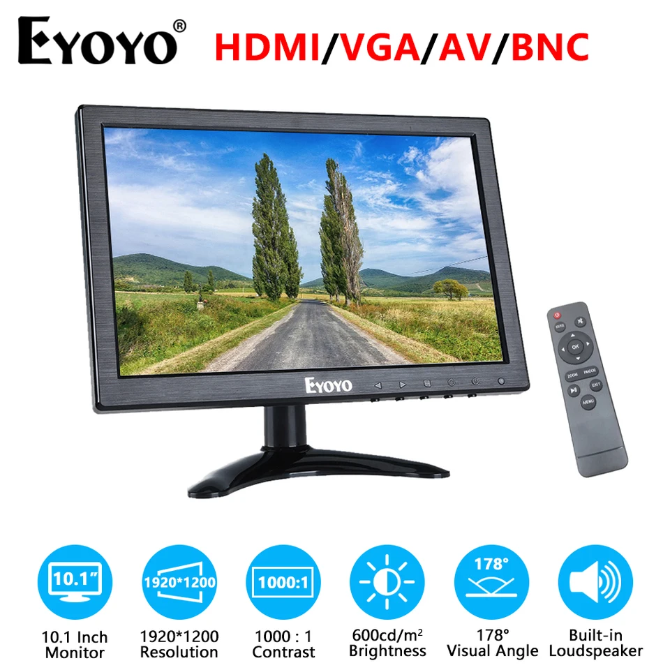 Eyoyo 10インチhdmi ipsモニター1920 × 1200 pcラップトップlcd