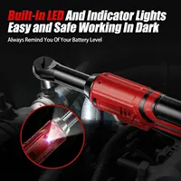 Clé à cliquet électrique sans fil 3/8 " 80 Nm, couple élevé 400 tr/min, chaîne rechargeable portable pour produits chimiques, kit de clé à cliquet sans fil 3