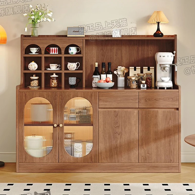 Nordic Solid Wood Sideboard Cabinet Modern Living Room Tea Water Locker Take in Simple Kitchen Furniture Arm&aacute;rio Cozinha FYSC