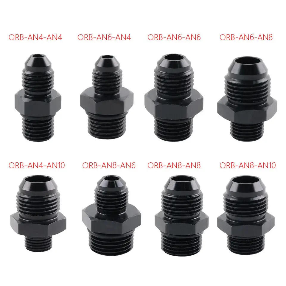 4 Adaptadores Soldables AN10 Para Mangueras - Aluminio 6061-T6, Rosca 3/4 Pulgadas, Para Tanques De Combustible