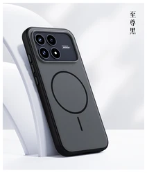 Enhanced Protective Hard Silicone Case with Magnetic Wireless Charging Capability for POCO F8 Ultra (Black)