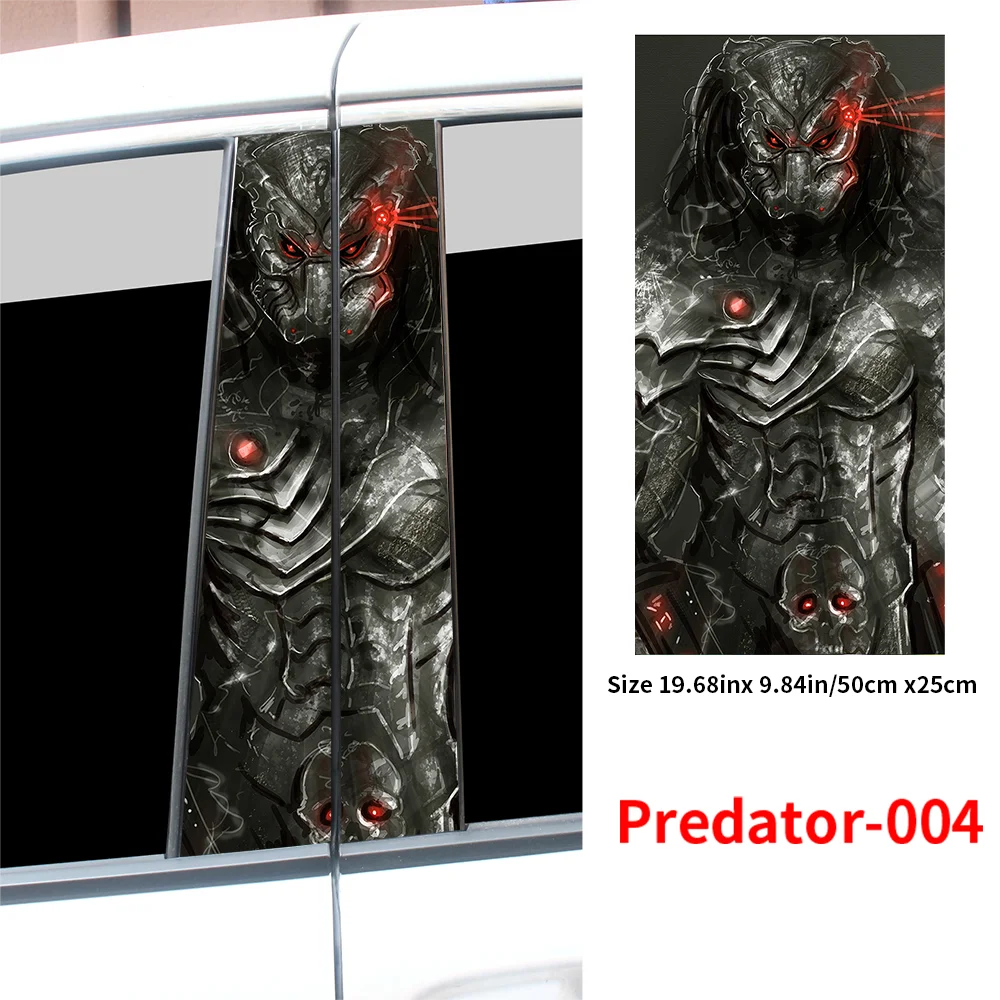 Predator Waterproof Car Sticker Decals - B-Pillar Center Column Decorative Cover