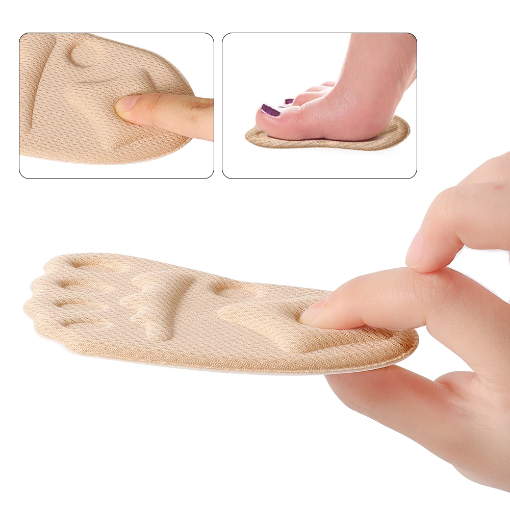 Forefoot Insert Cushion Pads Women Soft Orthopedic Insoles High Heels Insoles Anti-slip Foot Pain Relief Pads Gel Shoe Insert orthopedic insoles shoe inserts