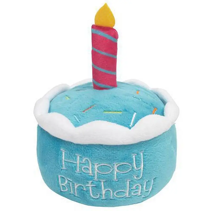 Farcito Torta Di Compleanno Cane Giocattolo Carino Cappello Torta Peluche Regali Di Compleanno Per Cani Cane Compleanno Giocattolo Peluche Cane Giocat