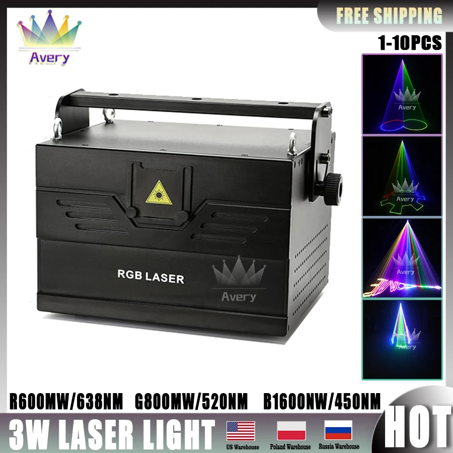 

0 Tax 3W ILDA 3D Scan Stage Laser Light Wedding Party Professional Device Club DJ Disco Animation Strong Beam Pojector