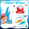 4 Pieces Crab Dive Toys Bath Toys Colorful Pool Toys Swim Pool  Kit Games for Toddlers Boys Girls Teens Adults 5