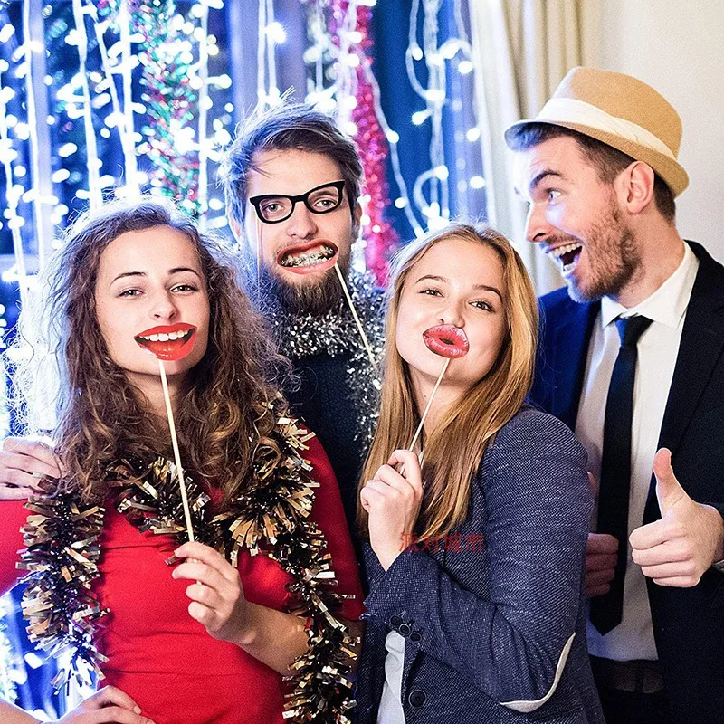 Funny Lip Mouth DIY Photobooth Props Bachelorette Party Hen Party Bridal Shower Wedding Decortation DIY Photo Booth 20pcs/Set