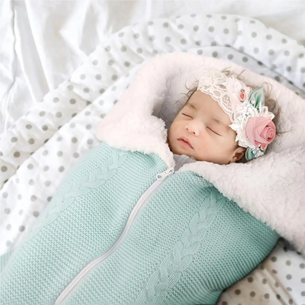 Infant Sleeping Blankets Thicken Swaddle Zipper Kid Sleepsack Newborns