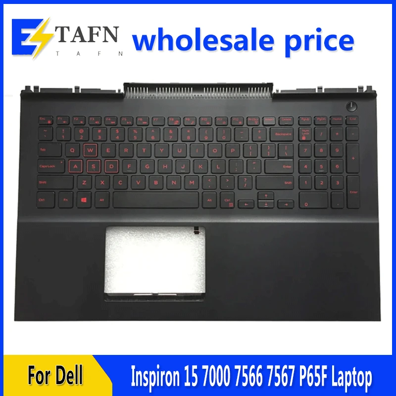 

New Original For Dell Inspiron 15 7000 7566 7567 P65F Laptop Palmrest Case Keyboard US English Version Upper Cover