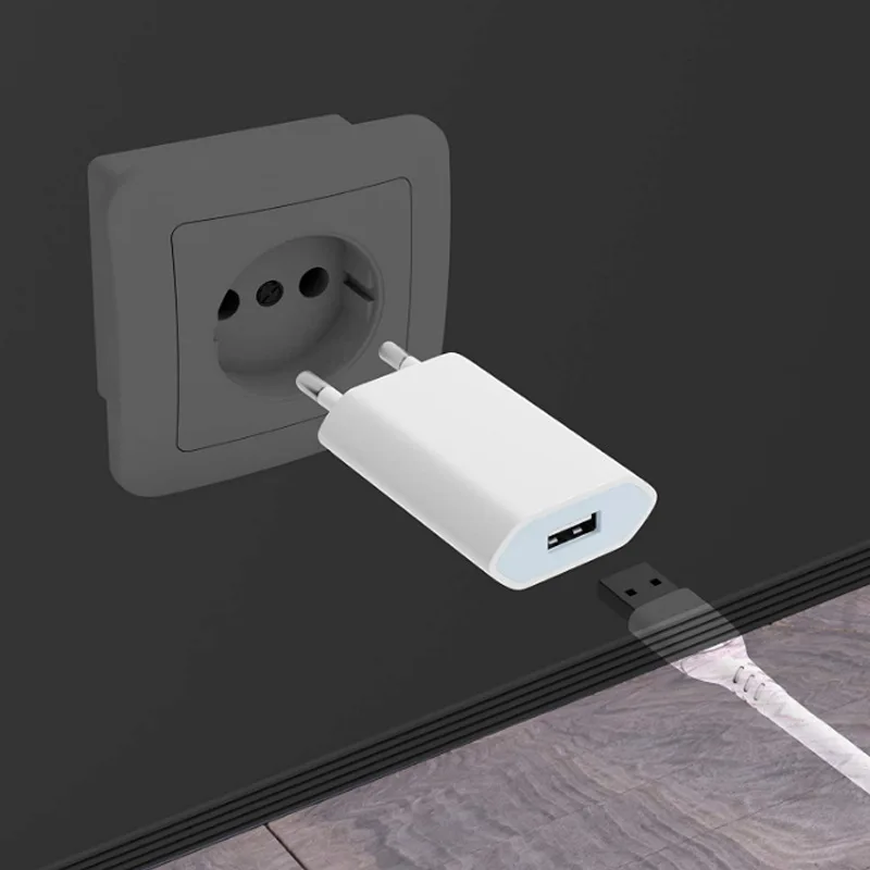 5Pcs/lot USB Charging EU Wall Charger for Apple iPhone 7 8 6 6S Plus X XR XS 11 12 13 Pro Max 5 5S SE 2020 USB Plug Adapter — view 5