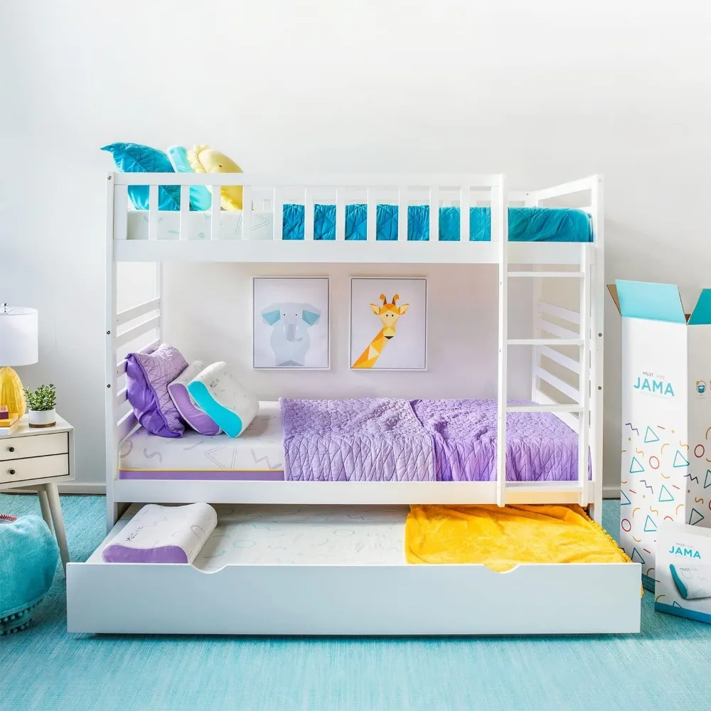 7 Inch Twin Mattress for Kids, Memory Foam Bunk Bed Mattress in a Box Made in USA CertiPUR-US Certified, Medium Firm Trundle 6