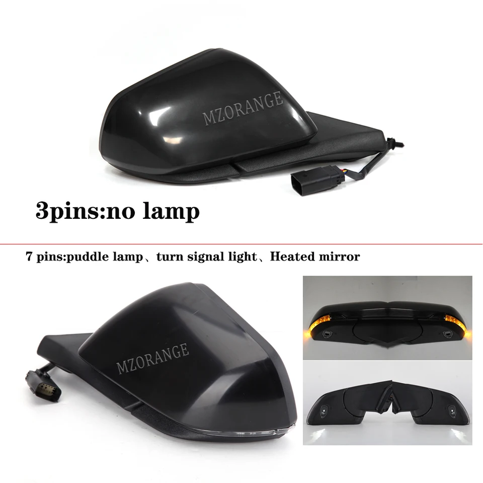 STOIFFFHH Coques De Rétroviseur Compatible Avec Ford Pour Mustang 2015 2016 2017 2018 2019 2020 2021 2022 2023 Couvercle De Rétroviseur De Voiture, Accessoires Extérieurs Automobiles(Glossy Black