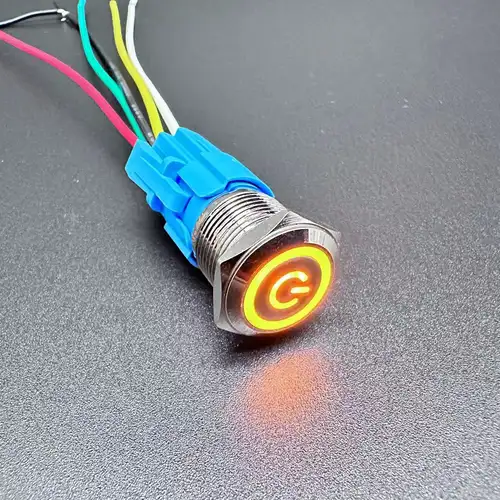 12/16/19/22MM Waterproof Metal Push Button Switch LED Light Momentary Latching Car Engine Power Switch  5V 12V 24V 220V Red Blue - Image 8