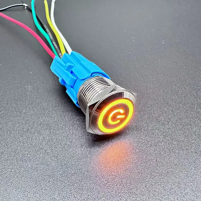 12/16/19/22MM Waterproof Metal Push Button Switch LED Light Momentary Latching Car Engine Power Switch  5V 12V 24V 220V Red Blue - Image 8