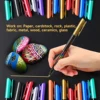 8/12pcs Metallic Markers Pens, Medium Tip Metallic Markers for Card Making,Painting, Scrapbook Crafts, DIY Photo Album 4